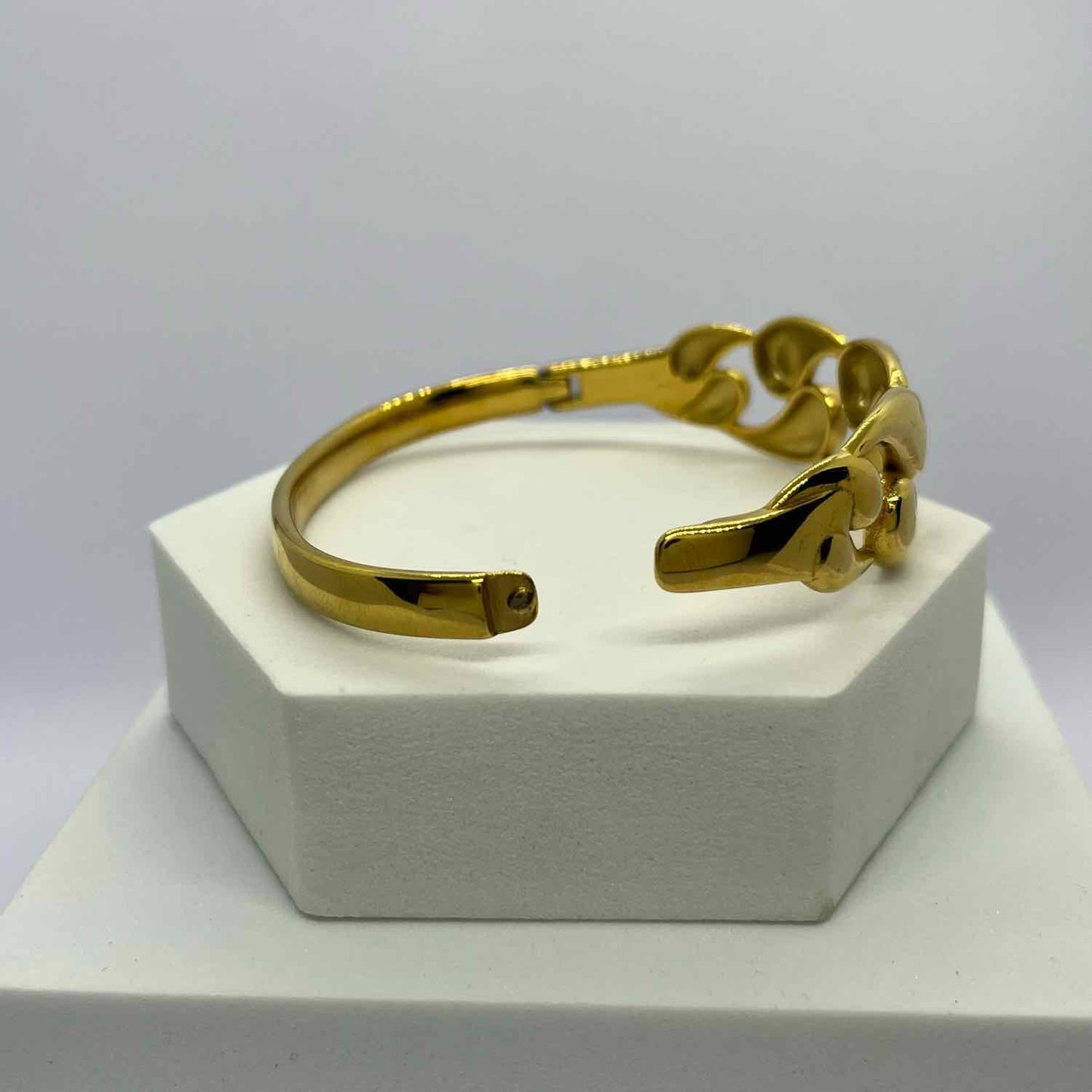 Gold Plated Chunky Bubble Braceleted
