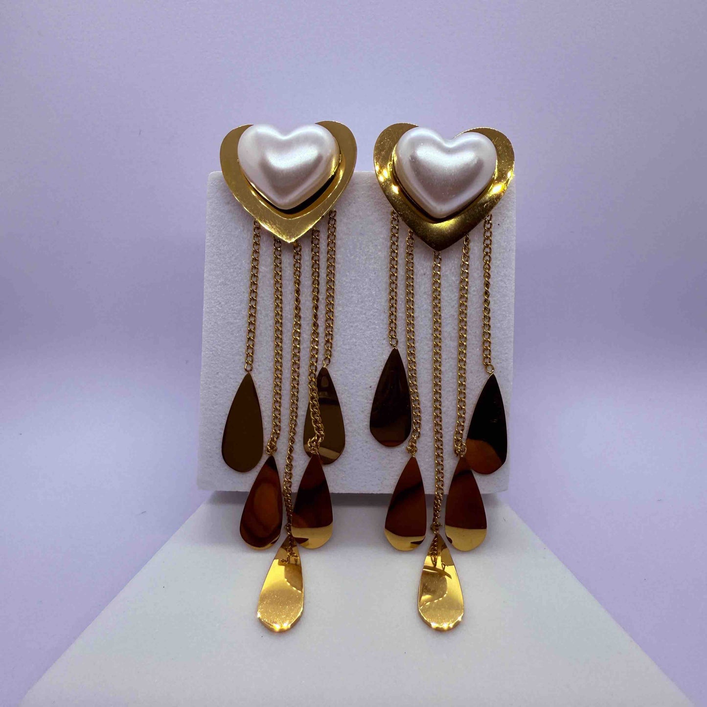 Gold Plated Anti Tarnish Heart  Earrings