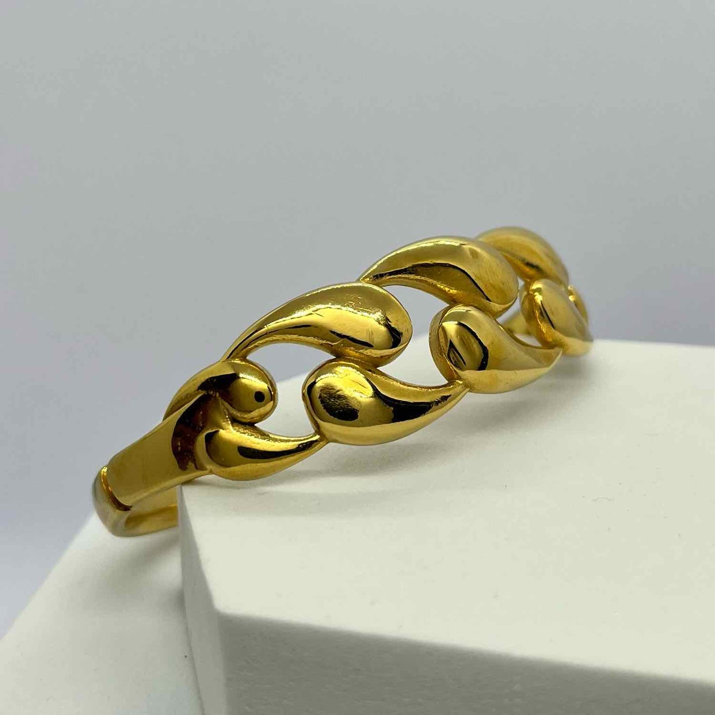 Gold Plated Chunky Bubble Braceleted