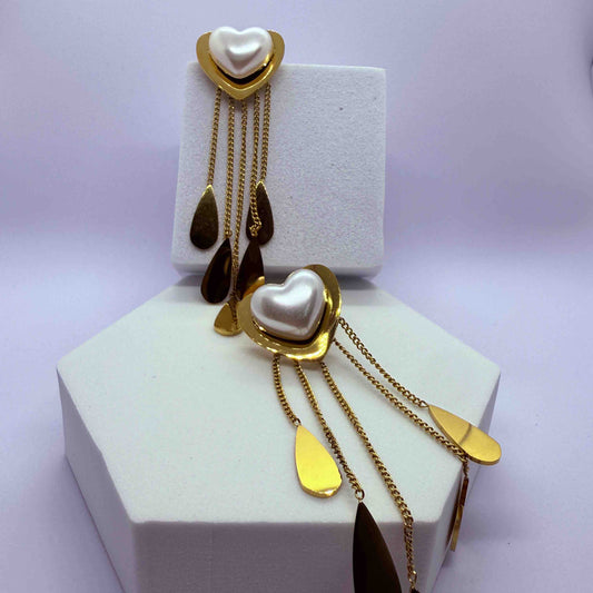 Gold Plated Anti Tarnish Heart  Earrings