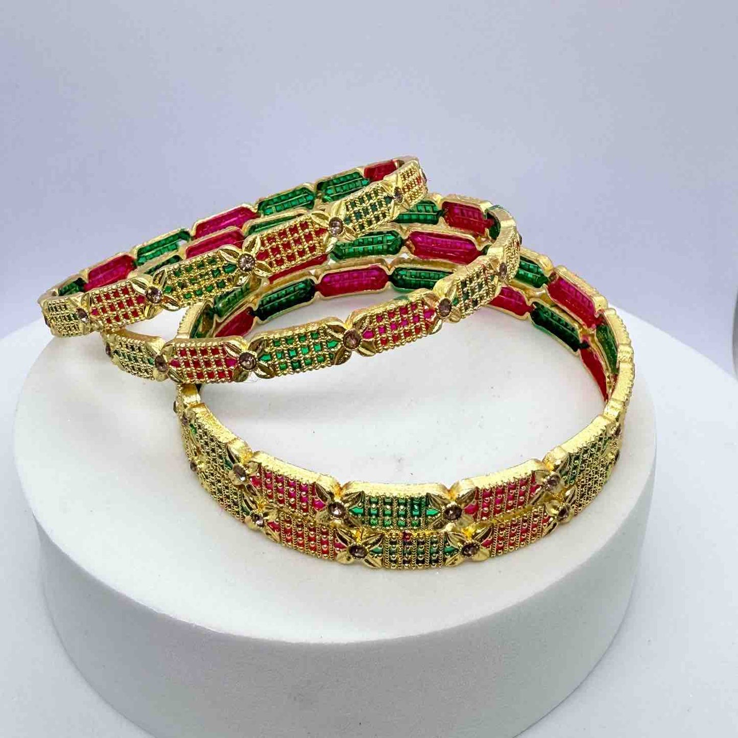 Brass Gold Plated Multi Fancy Bangle for women and girls