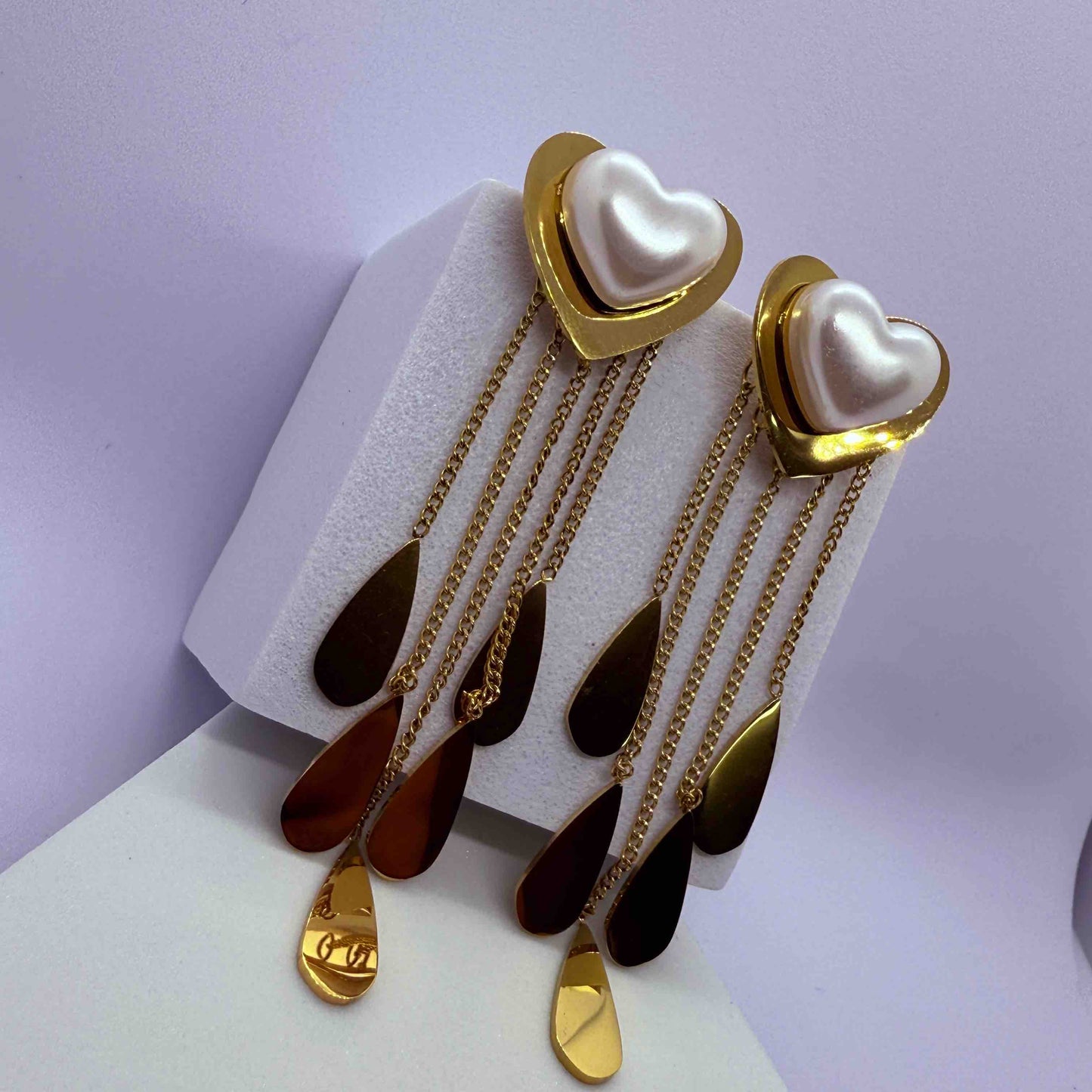 Gold Plated Anti Tarnish Heart  Earrings