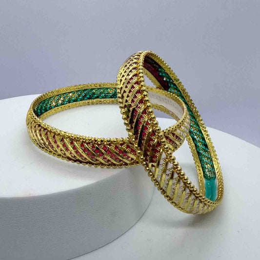 Multicolor Brass Traditional Bangle Set