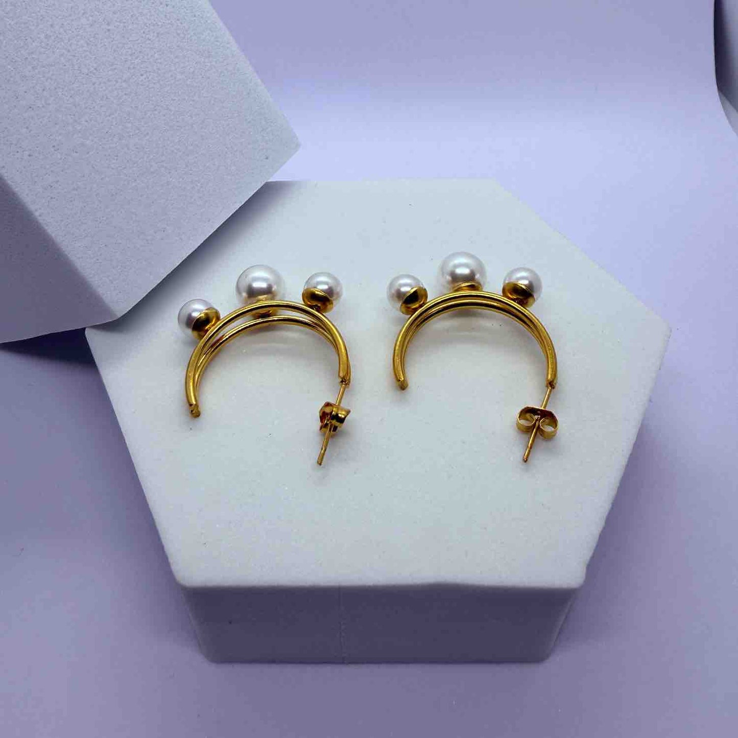 C Shape Hoop Earrings For Girls and Women