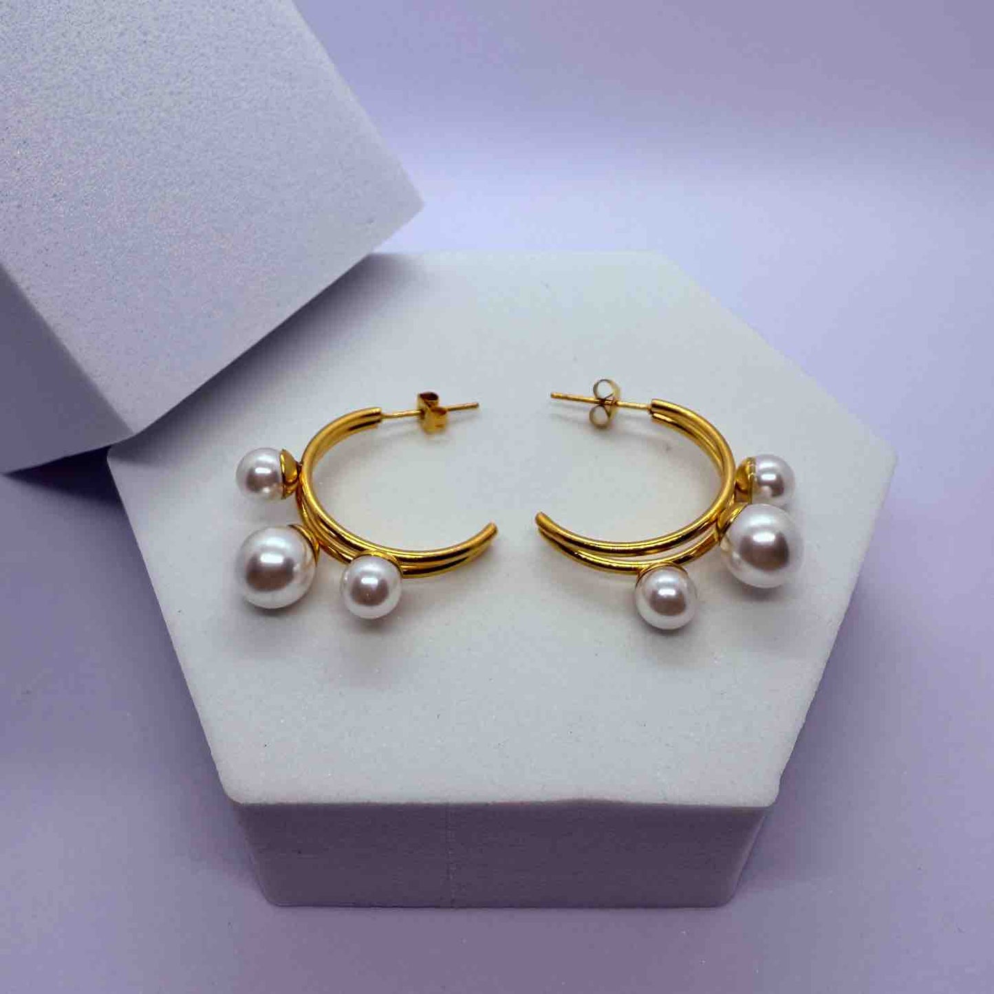 C Shape Hoop Earrings For Girls and Women