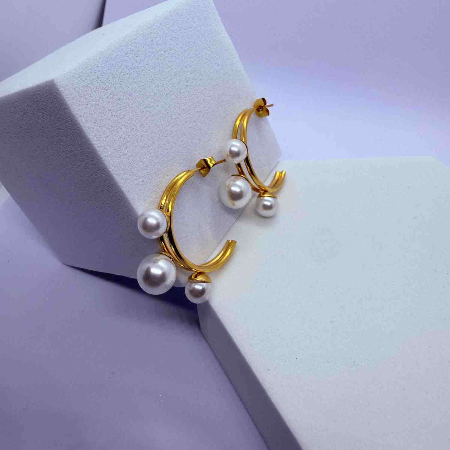 C Shape Hoop Earrings For Girls and Women