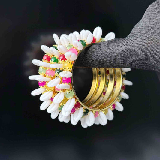 Kodi Bangles For Women, Traditional bangles multicolor for Wedding Haldi Ceremony Baby Shower pack of 4