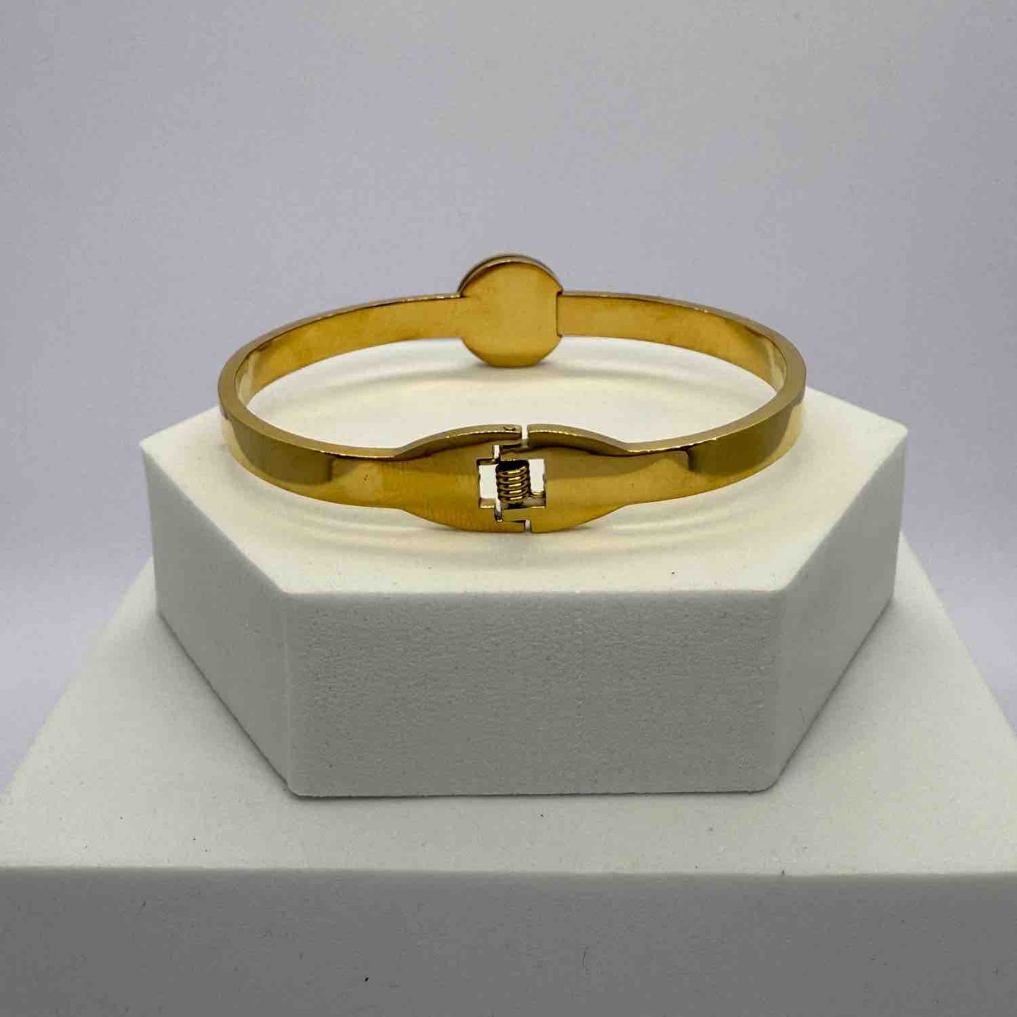 Pearl Gold Plated Anti-tarnish Tone Cuff Bangle