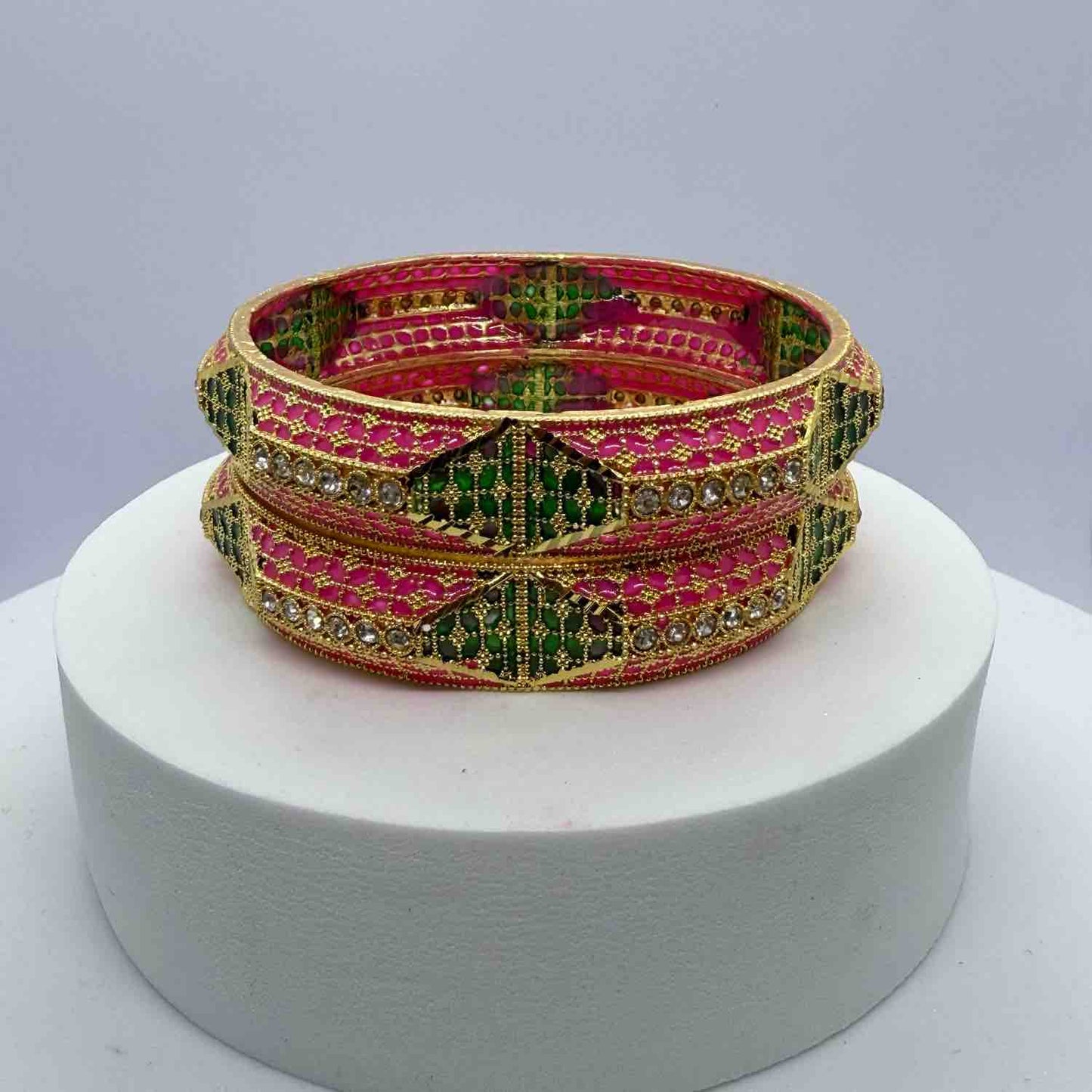 Brass Multicolor Bangle Set for Women and Girls set of 2