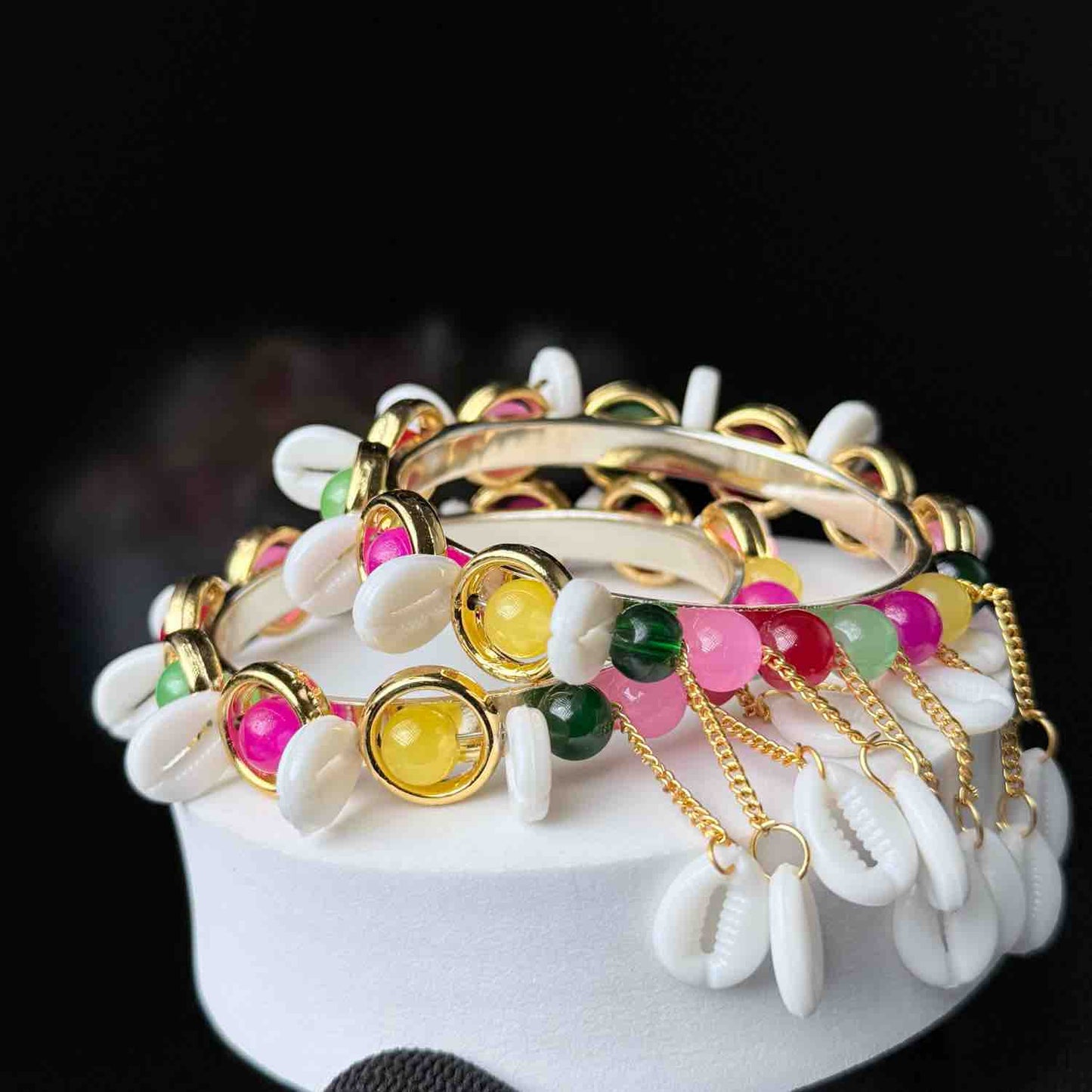 Kodi Latkan Bangles For Women, Traditional bangles multicolor for Wedding Haldi Ceremony Baby Shower pack of 2