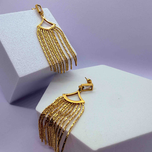 PRINCESS WESTERN STYLISH LONG CHAIN EARRINGS