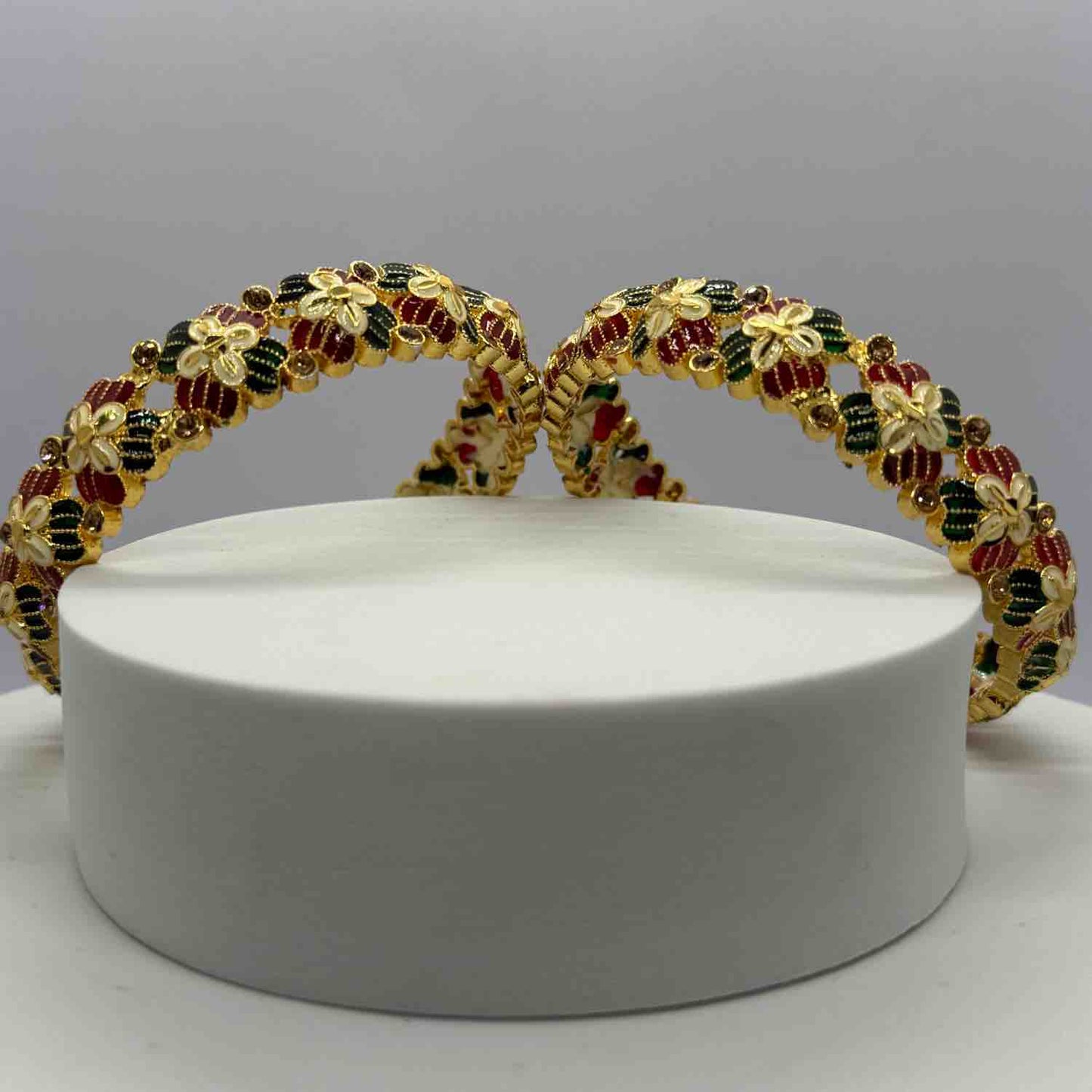 Brass Traditional Designer Bangle Set For Women Pack of 2