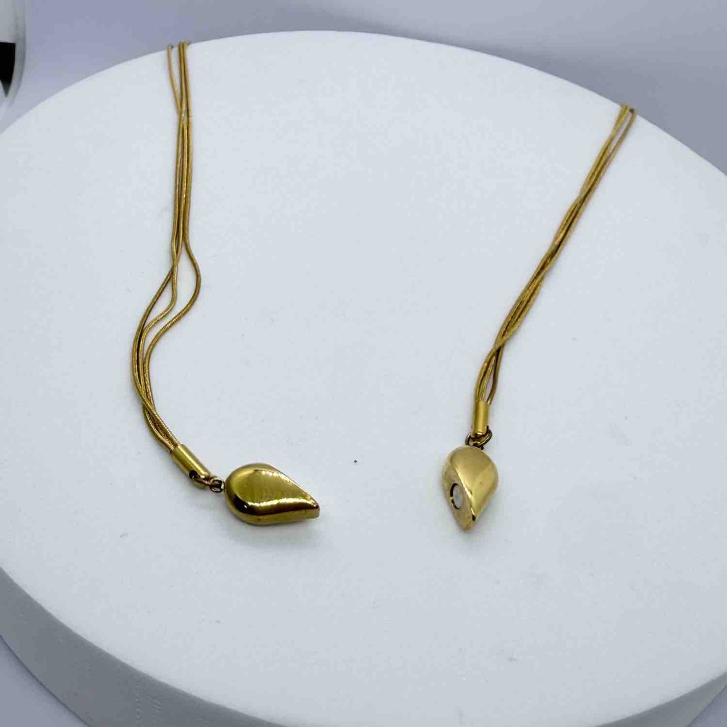 Gold Plated Anti Tarnish Stainless Steel Magnet Heart Pendant