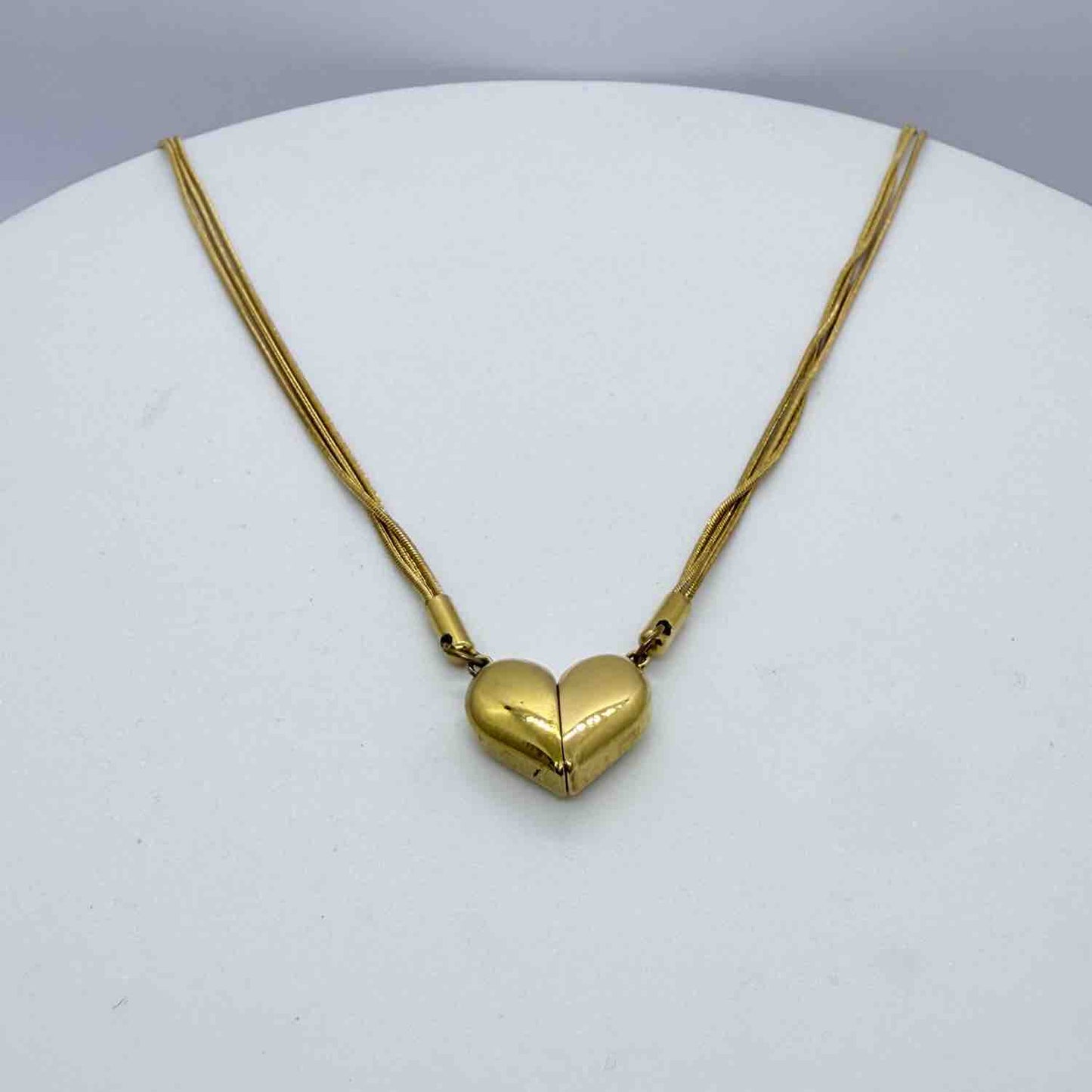 Gold Plated Anti Tarnish Stainless Steel Magnet Heart Pendant