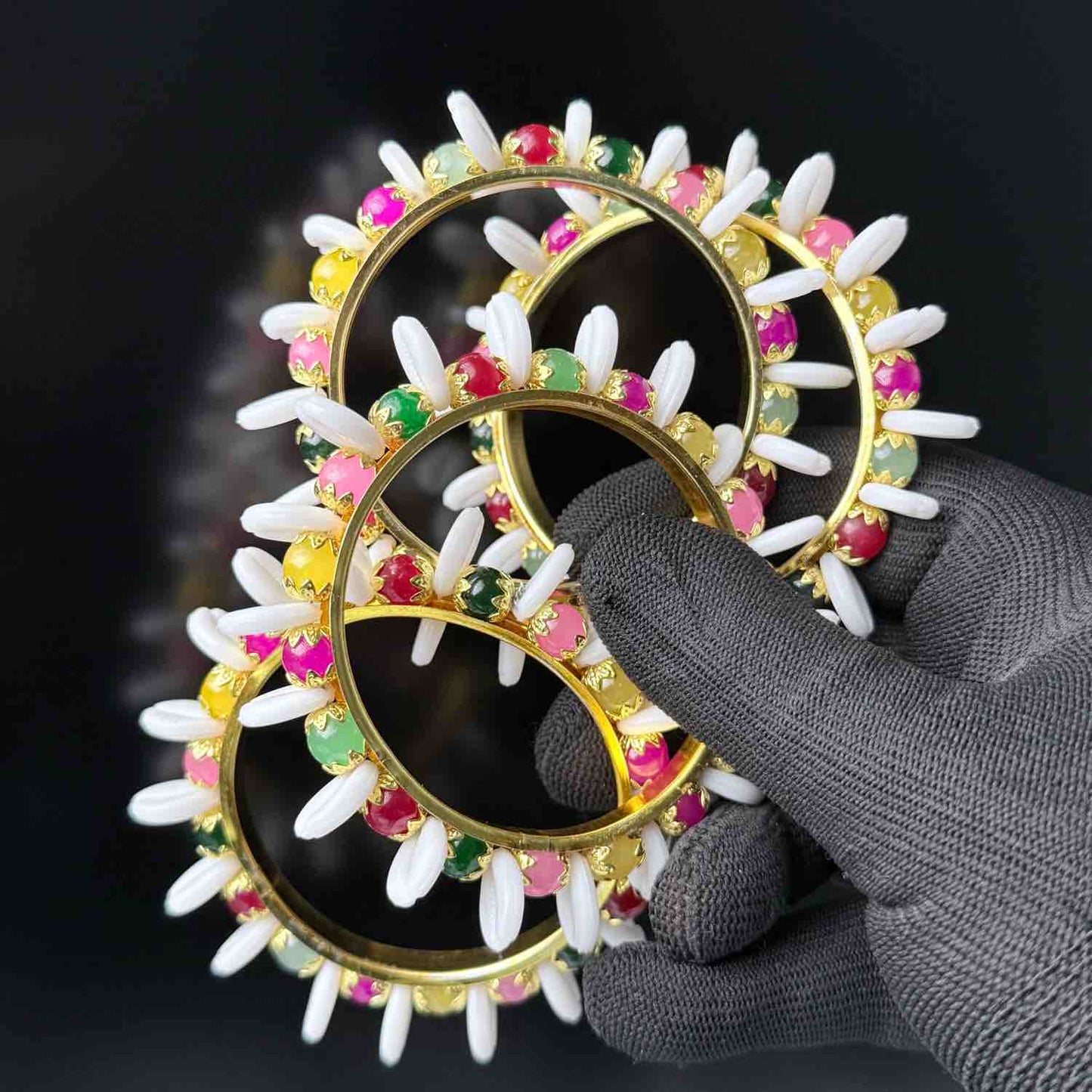 Kodi Bangles For Women, Traditional bangles multicolor for Wedding Haldi Ceremony Baby Shower pack of 4